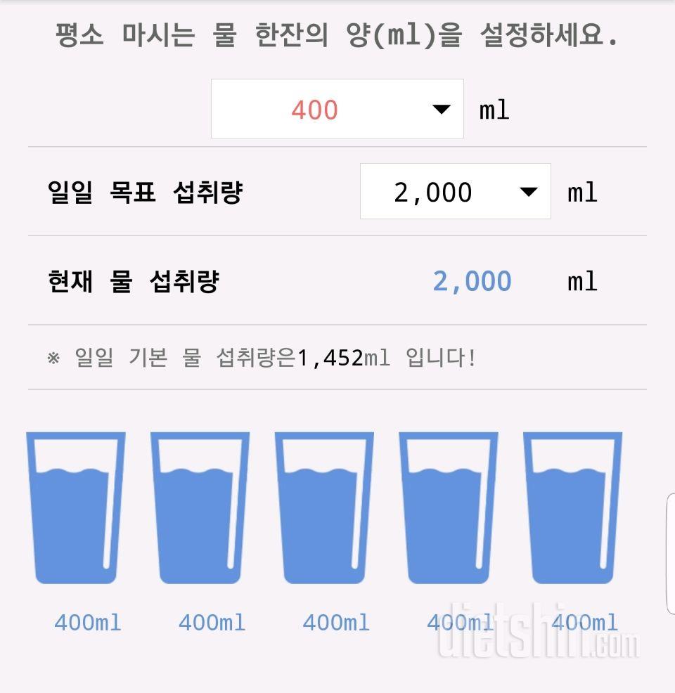 30일 하루 2L 물마시기 100일차 성공!