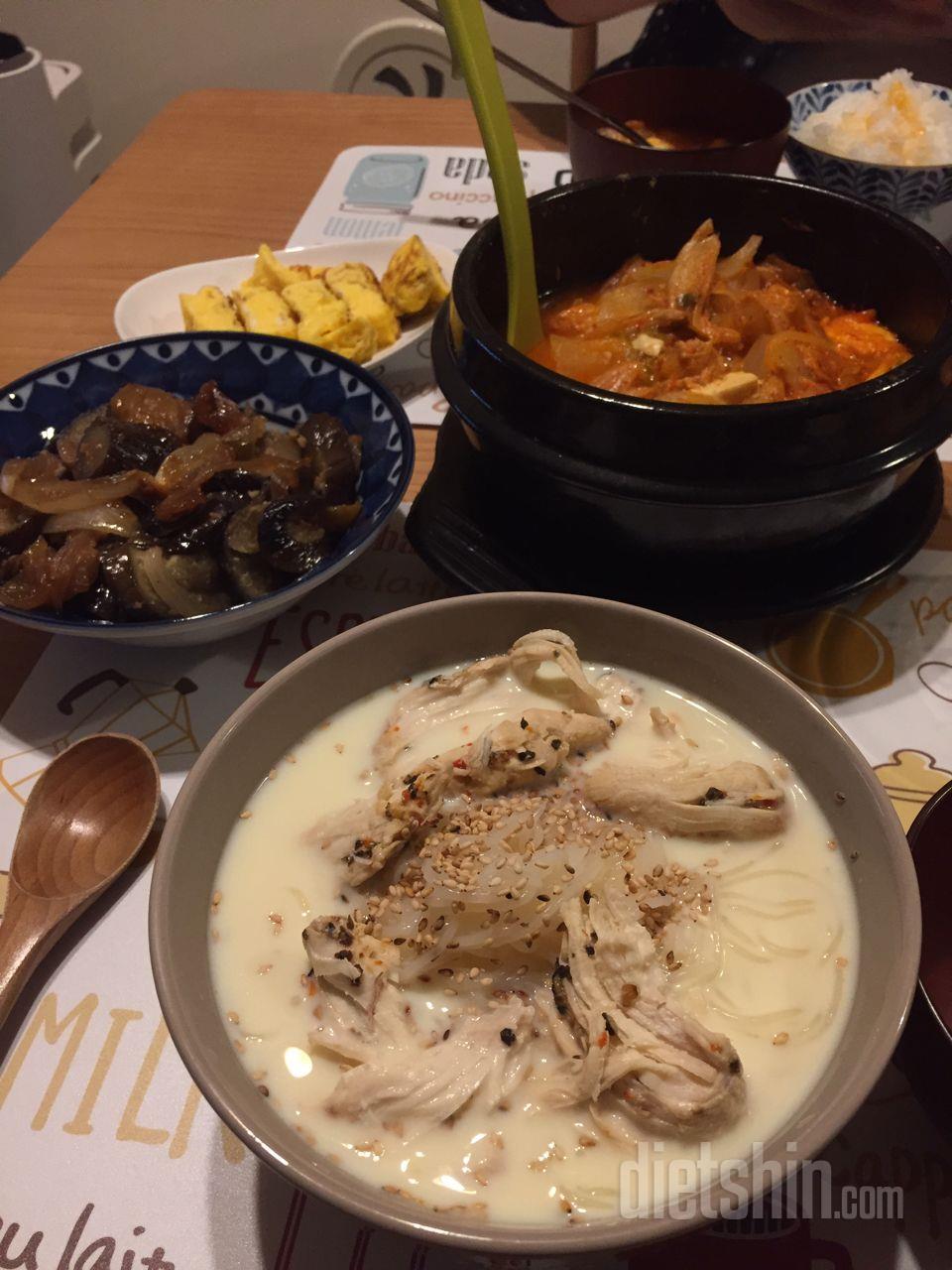 저녁-곤약면 콩국수