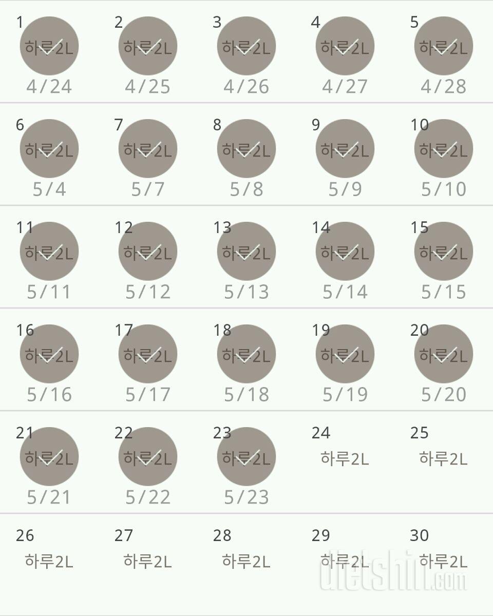 30일 하루 2L 물마시기 113일차 성공!