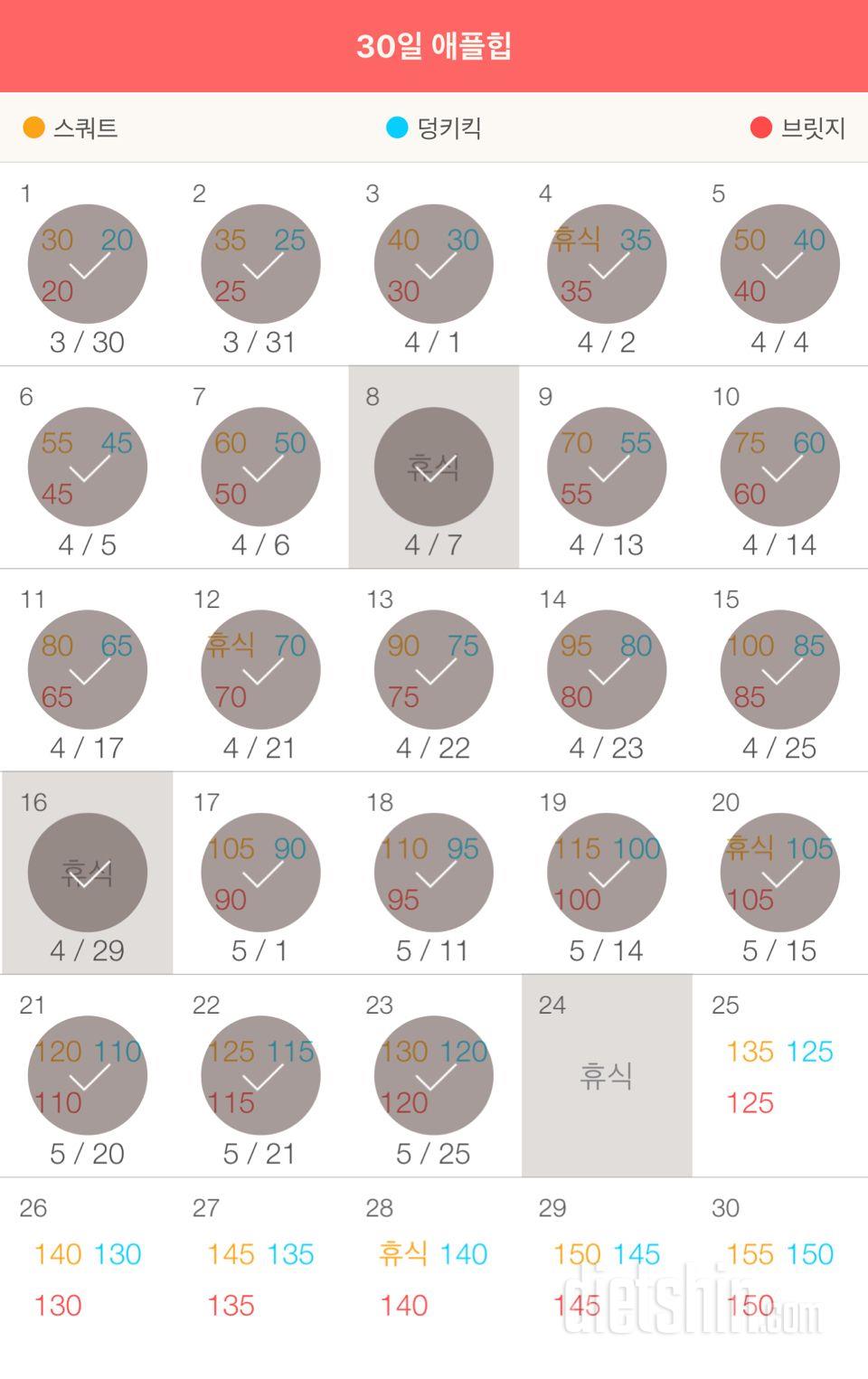 30일 애플힙 23일차 성공!