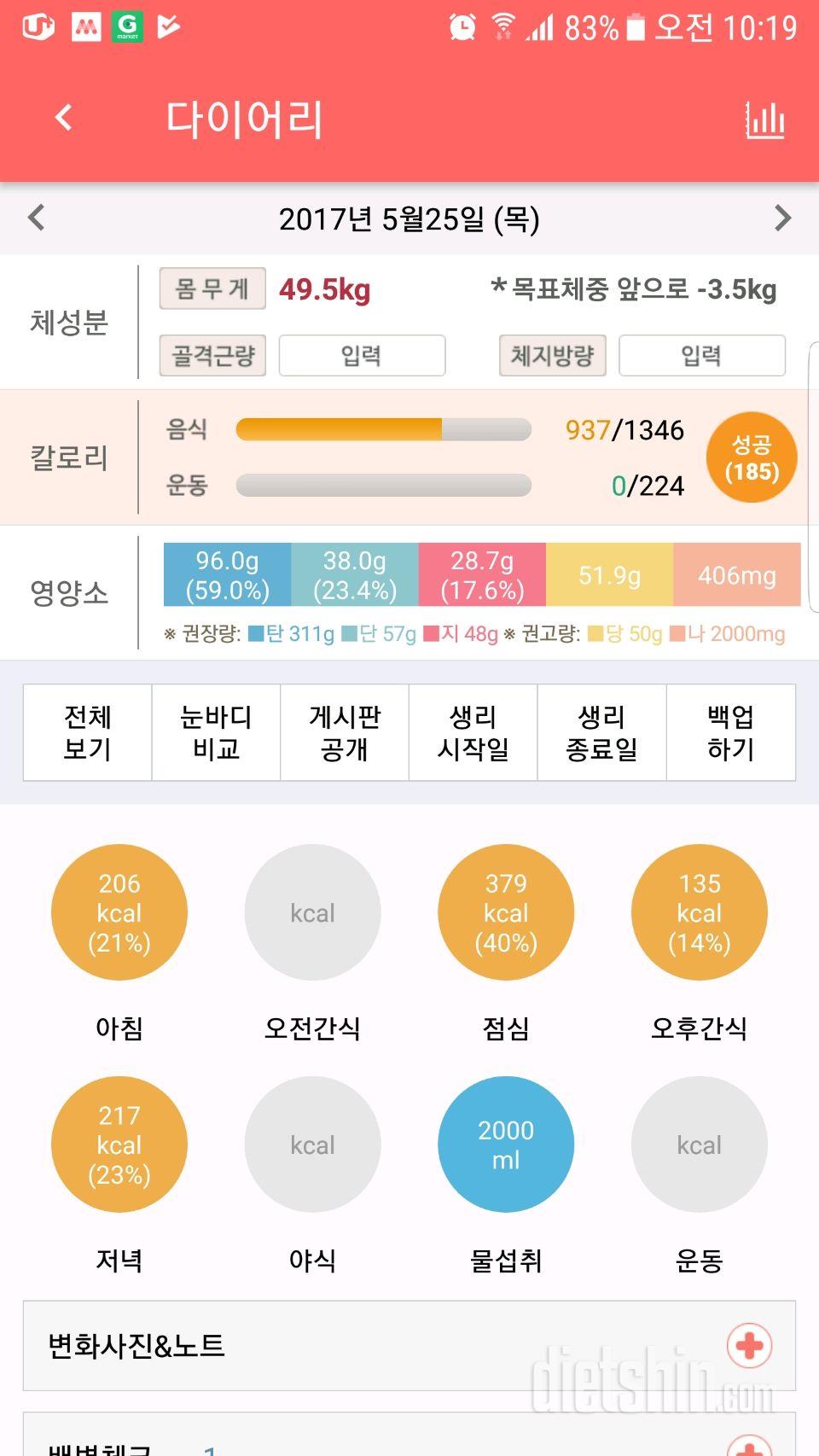 30일 야식끊기 55일차 성공!