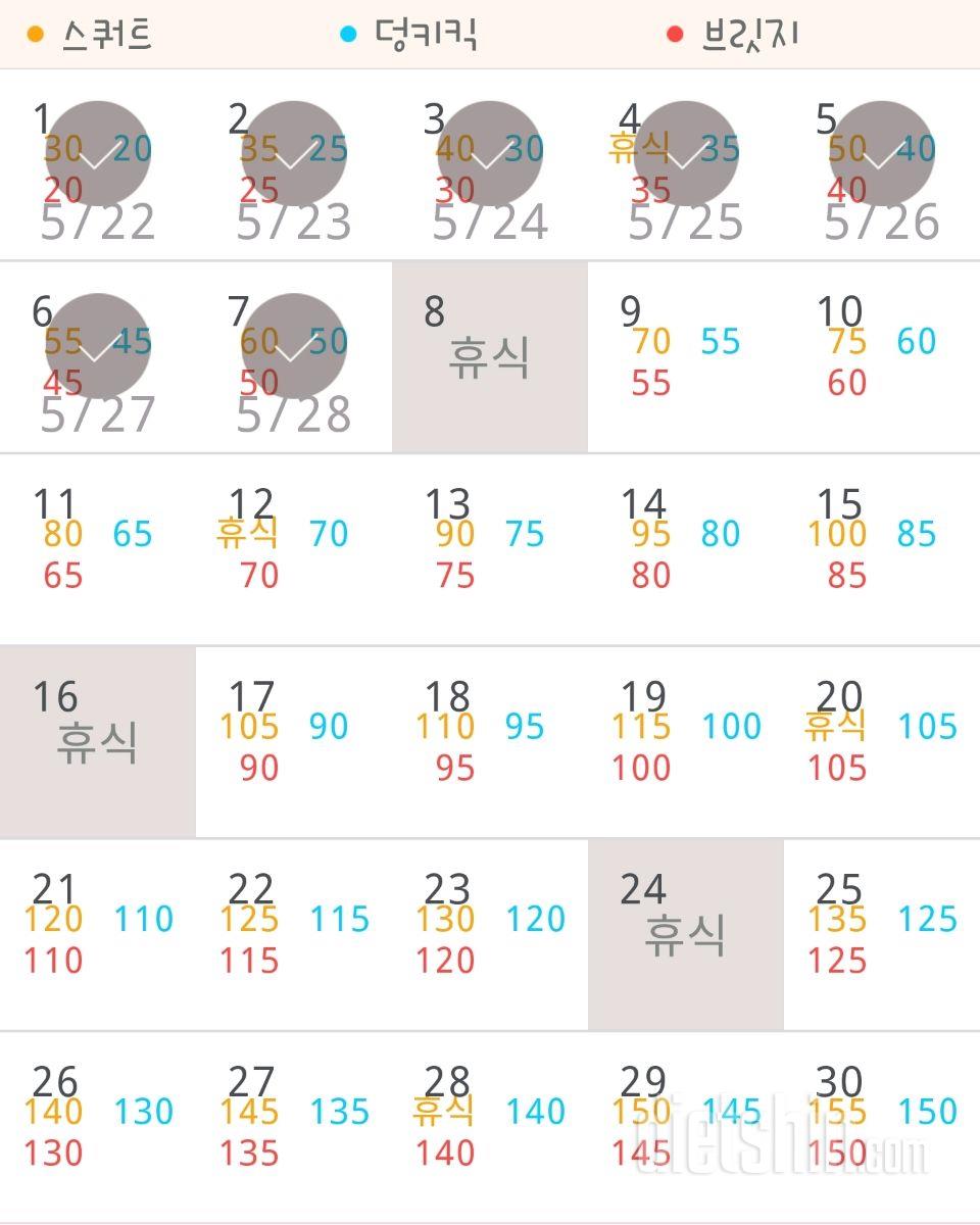 30일 애플힙 7일차 성공!