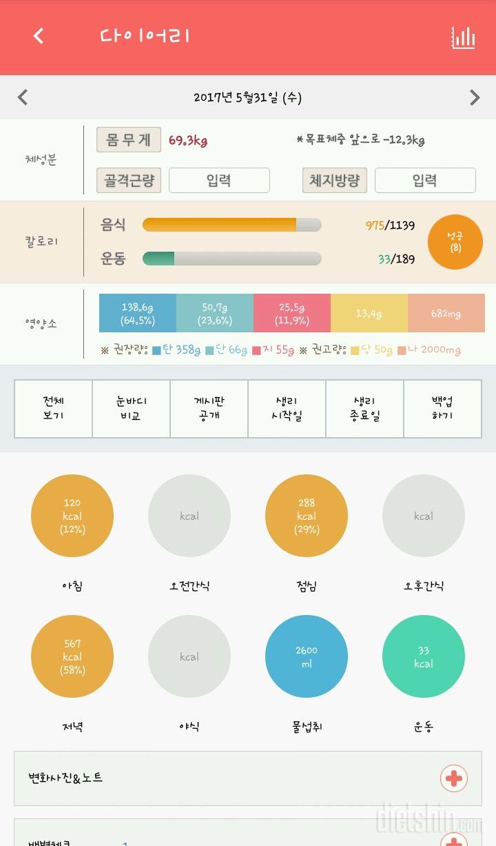 30일 하루 2L 물마시기 12일차 성공!