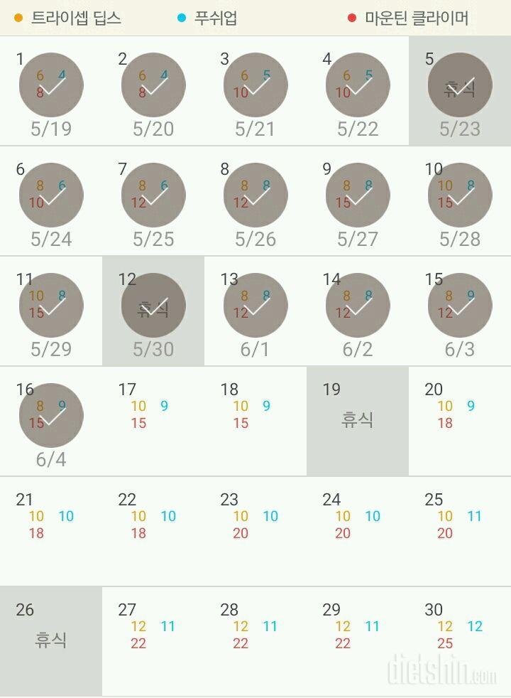 30일 슬림한 팔 106일차 성공!