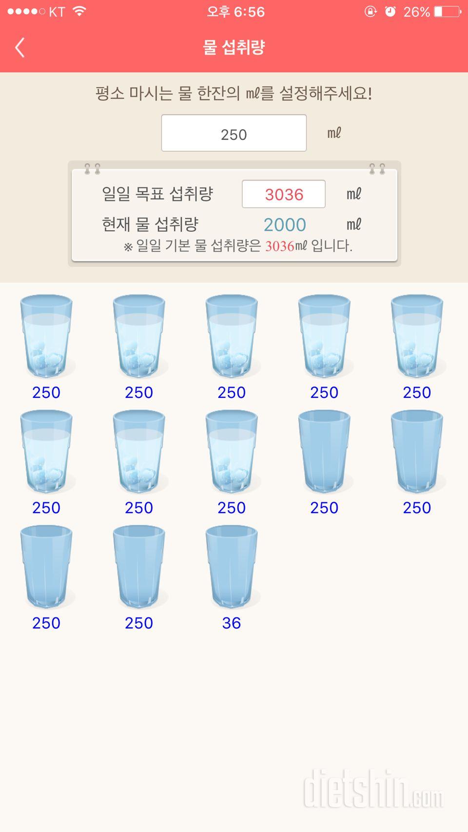 30일 하루 2L 물마시기 2일차 성공!