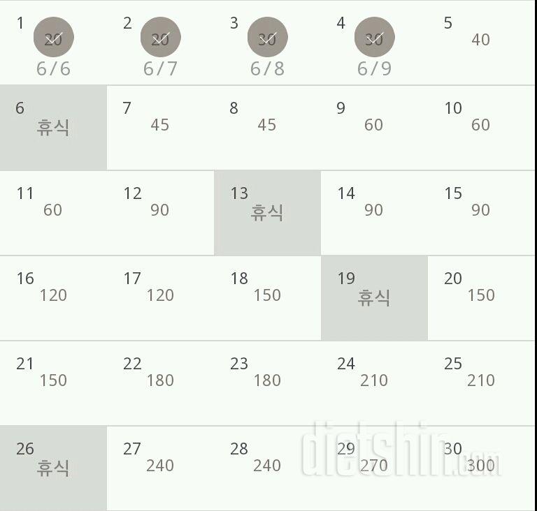 30일 플랭크 4일차 성공!