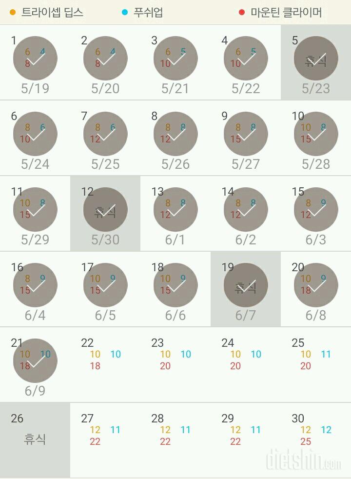 30일 슬림한 팔 111일차 성공!