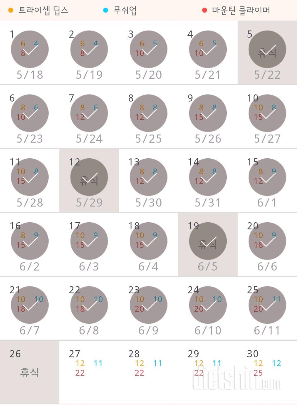 30일 슬림한 팔 175일차 성공!