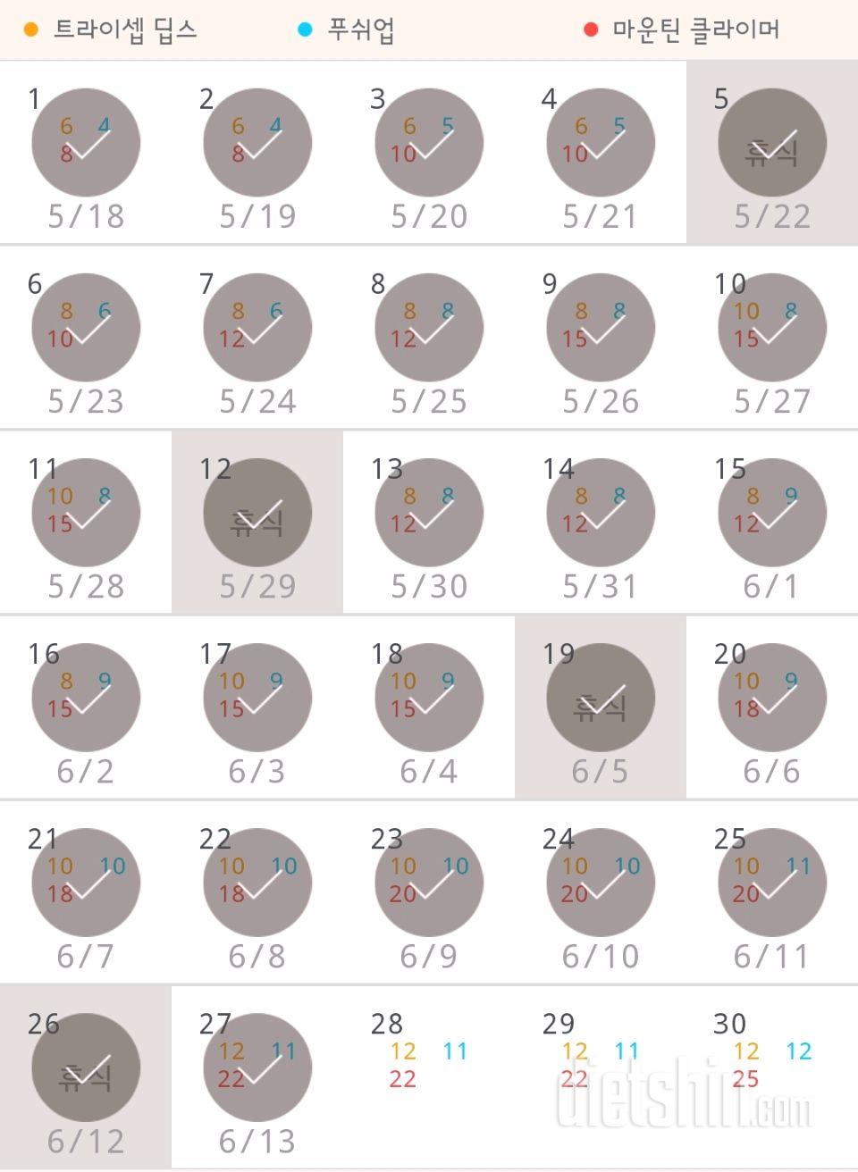 30일 슬림한 팔 177일차 성공!