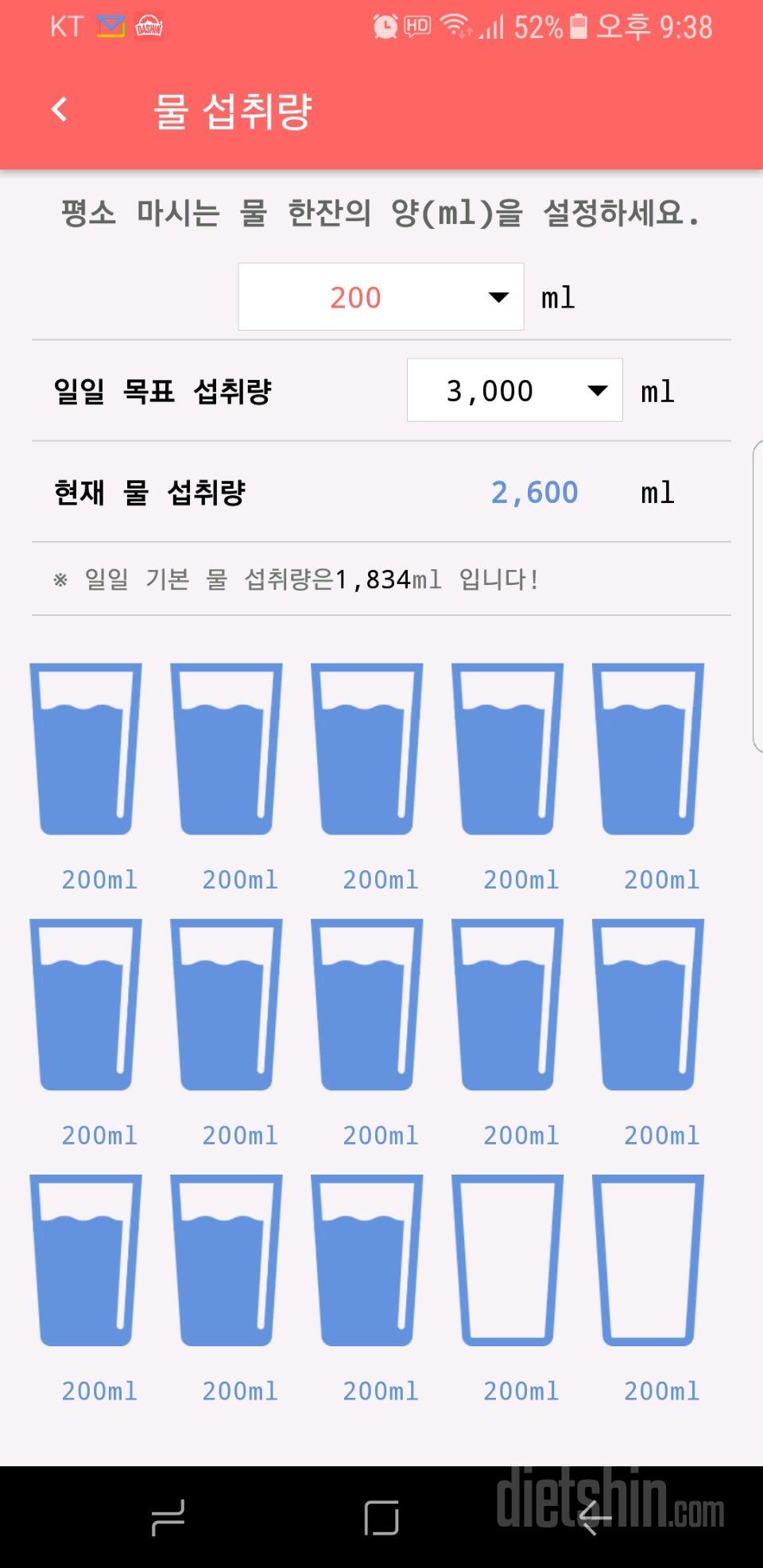 30일 하루 2L 물마시기 36일차 성공!