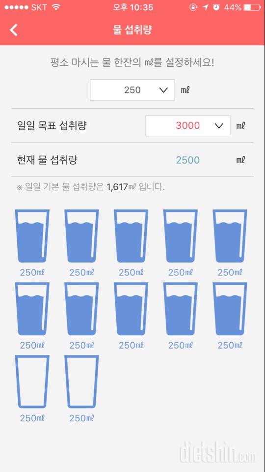 30일 하루 2L 물마시기 12일차 성공!