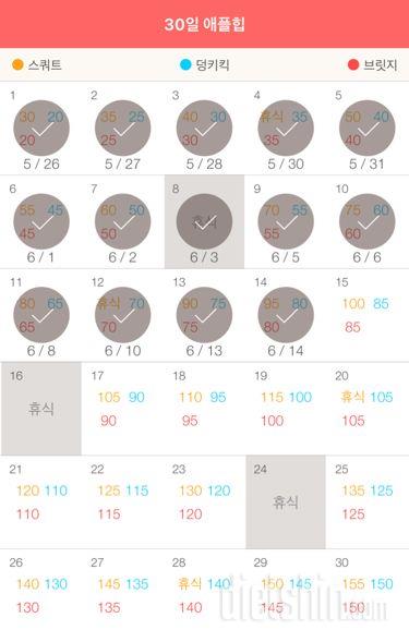 30일 애플힙 14일차 성공!