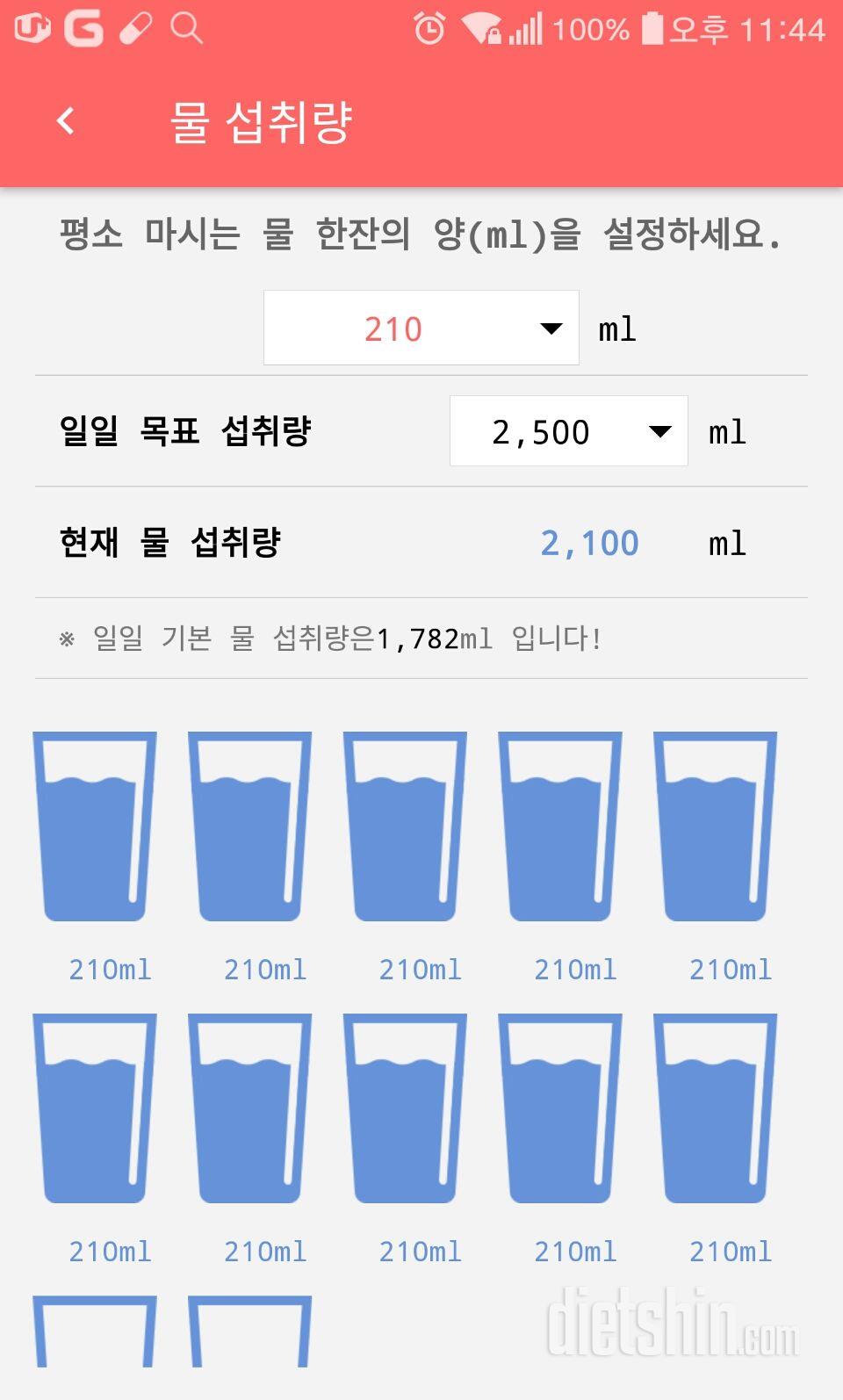 30일 하루 2L 물마시기 33일차 성공!