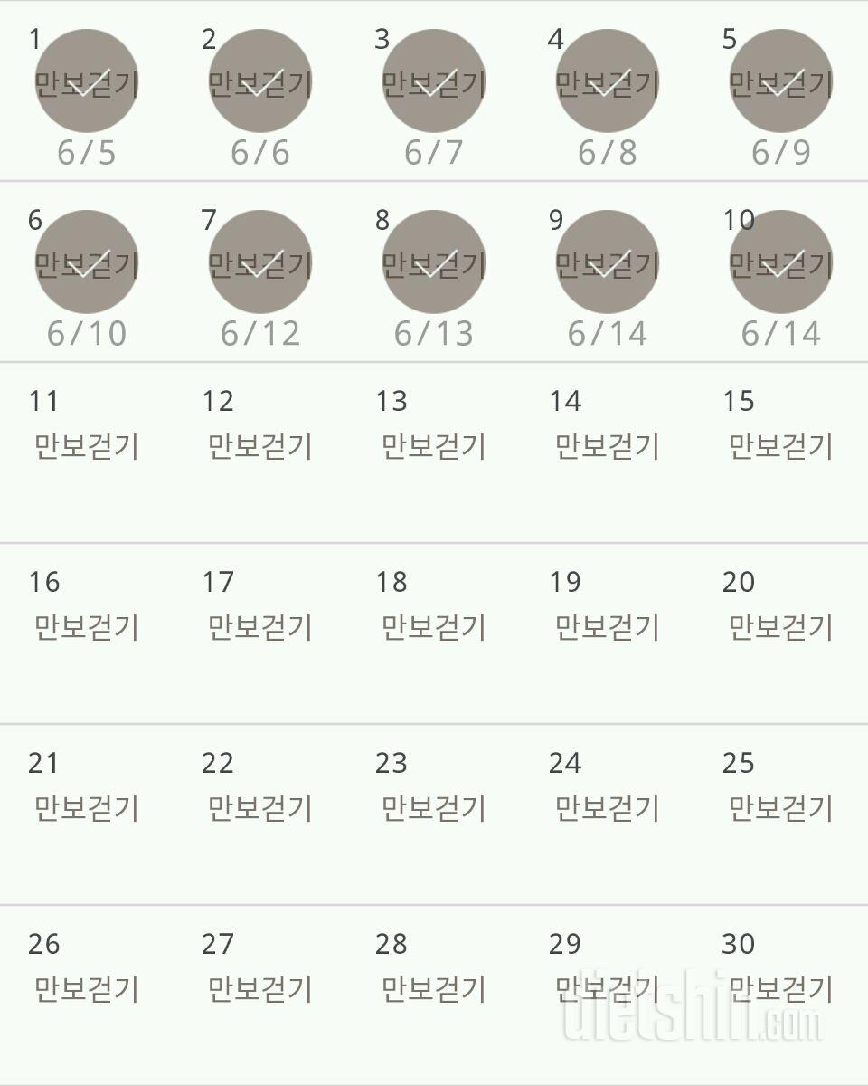 30일 만보 걷기 10일차 성공!