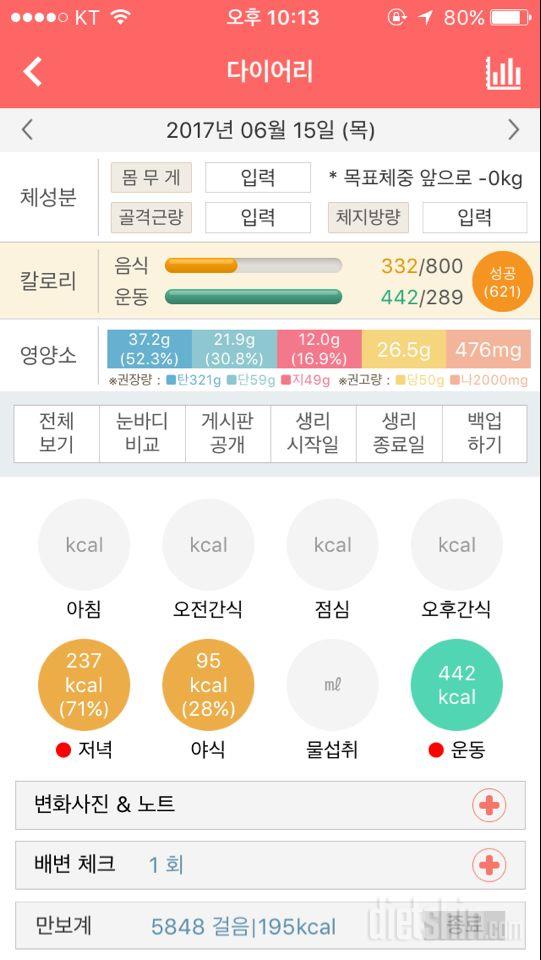 30일 밀가루 끊기 1일차 성공!