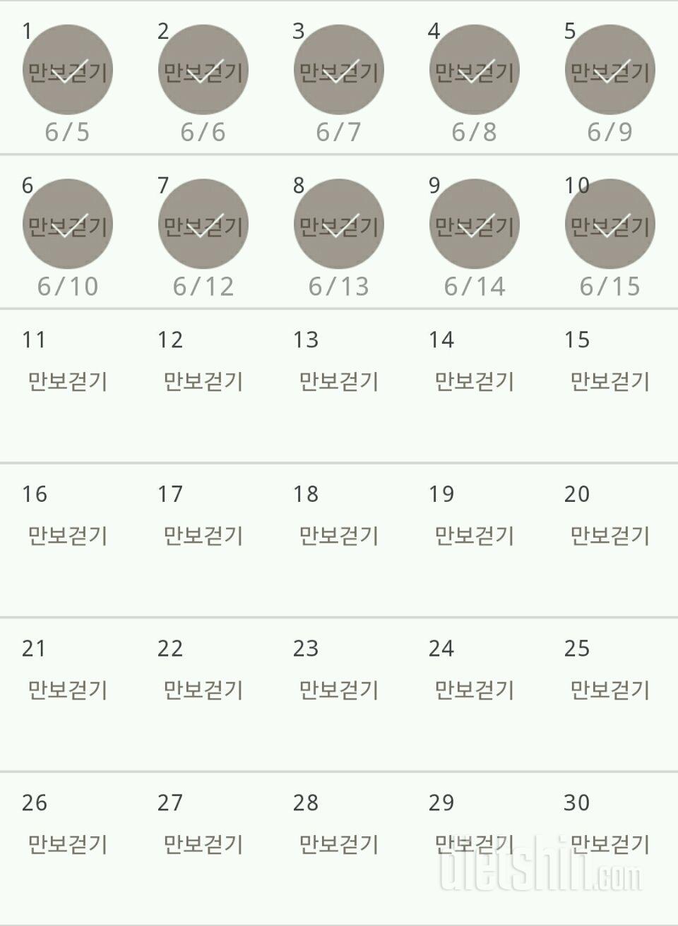 30일 만보 걷기 10일차 성공!