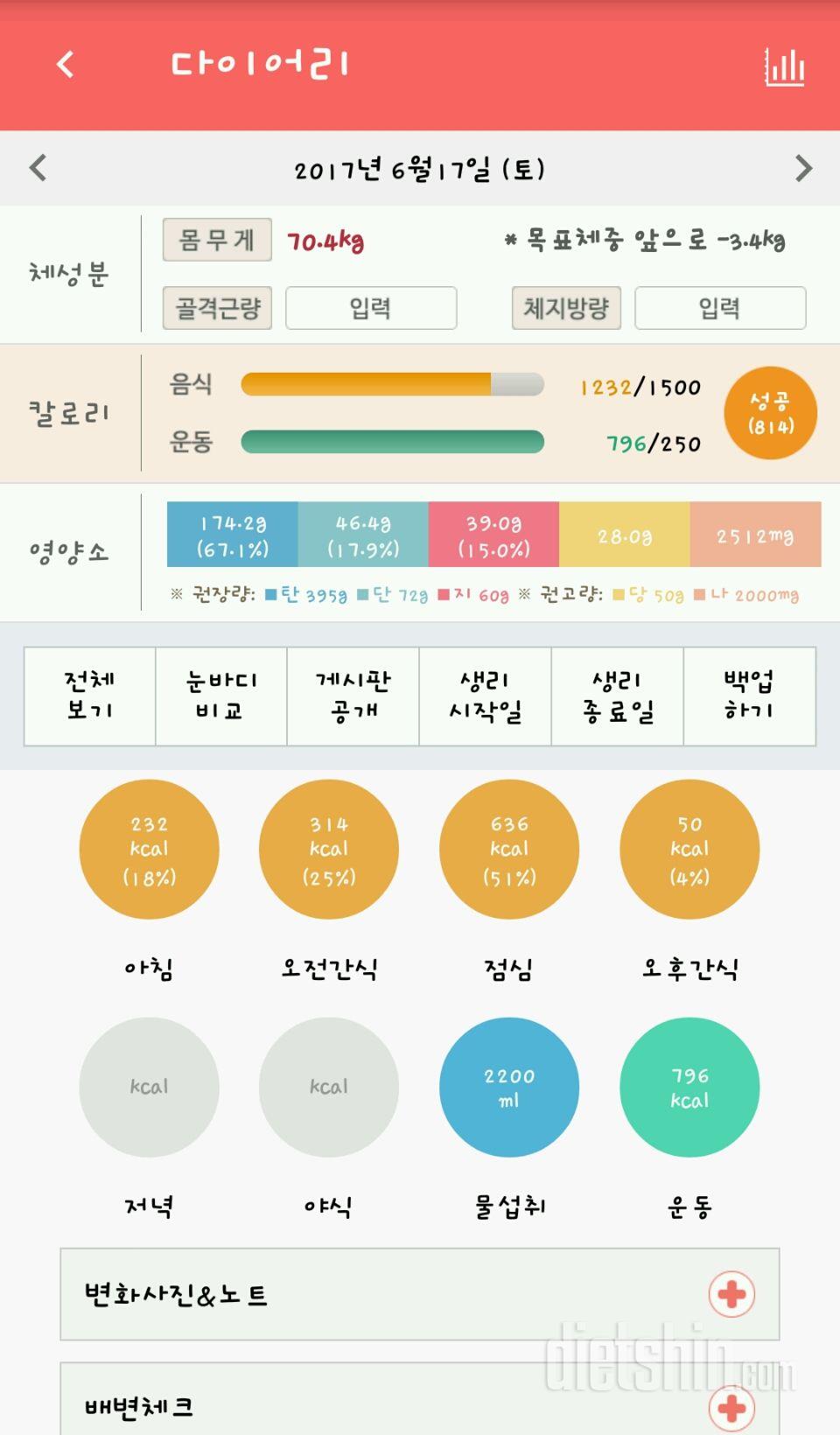 30일 하루 2L 물마시기 6일차 성공!