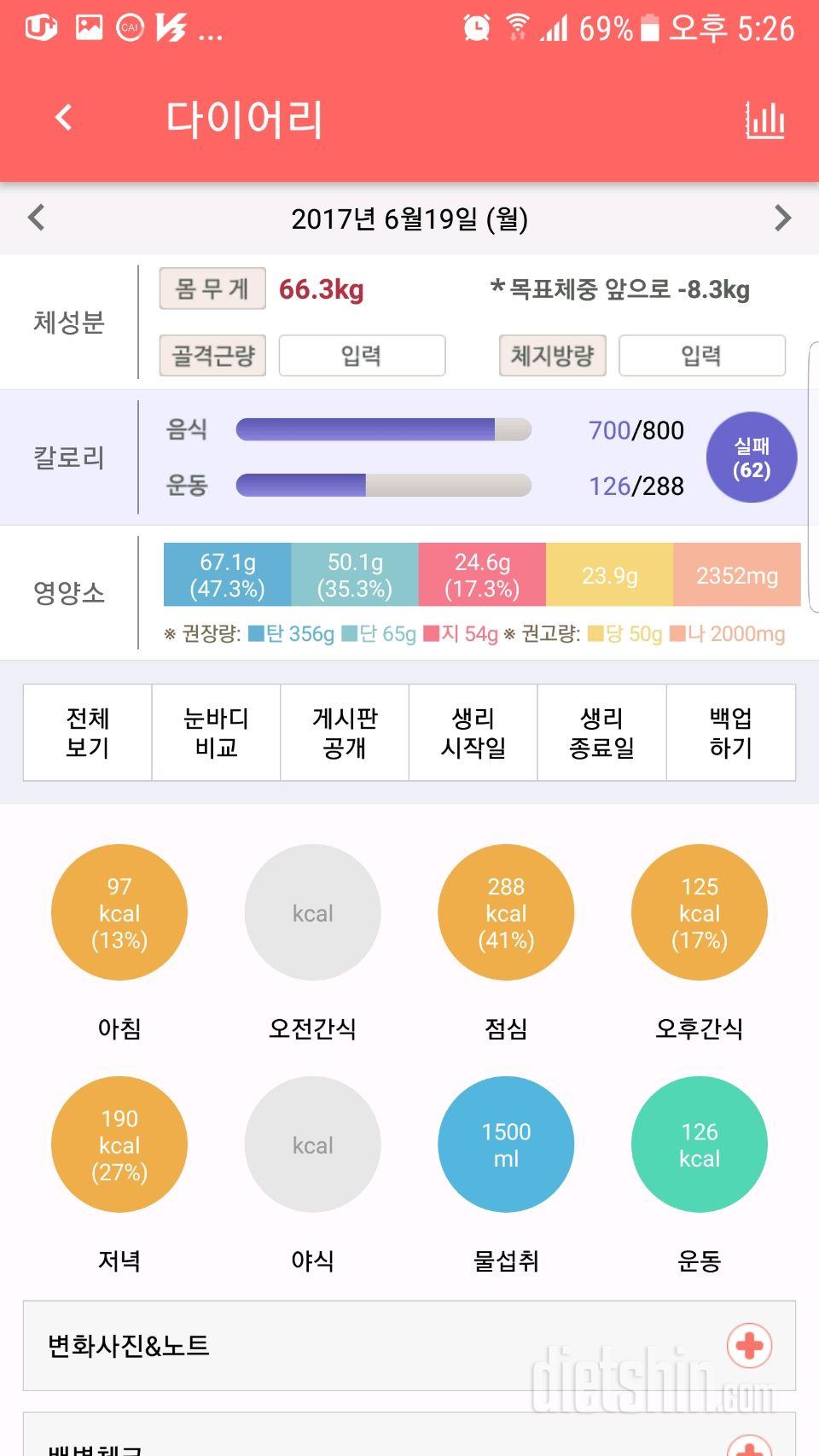 30일 1,000kcal 식단 13일차 성공!