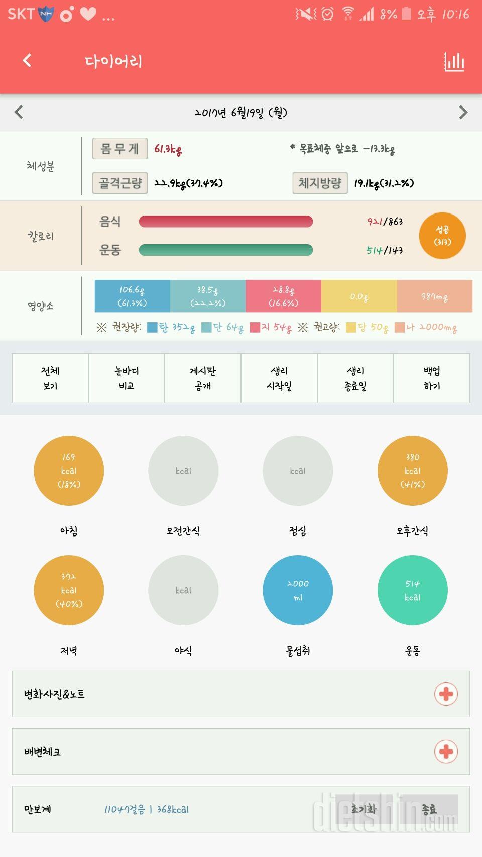 성공했지만 우울한 하루에요