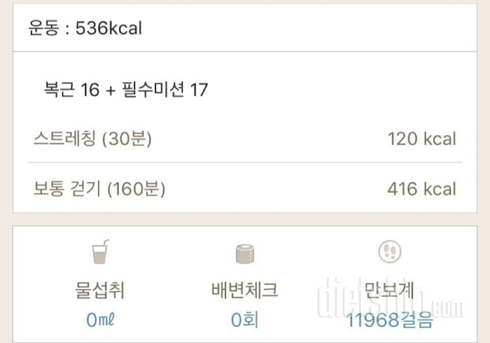 [다신 8기 필수미션 19일(월) 완료] 식단+개인 운동