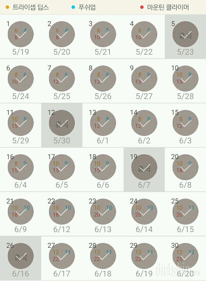 30일 슬림한 팔 120일차 성공!