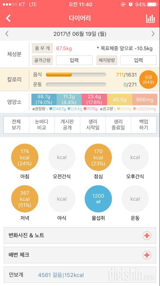 30일 당줄이기 2일차 성공!