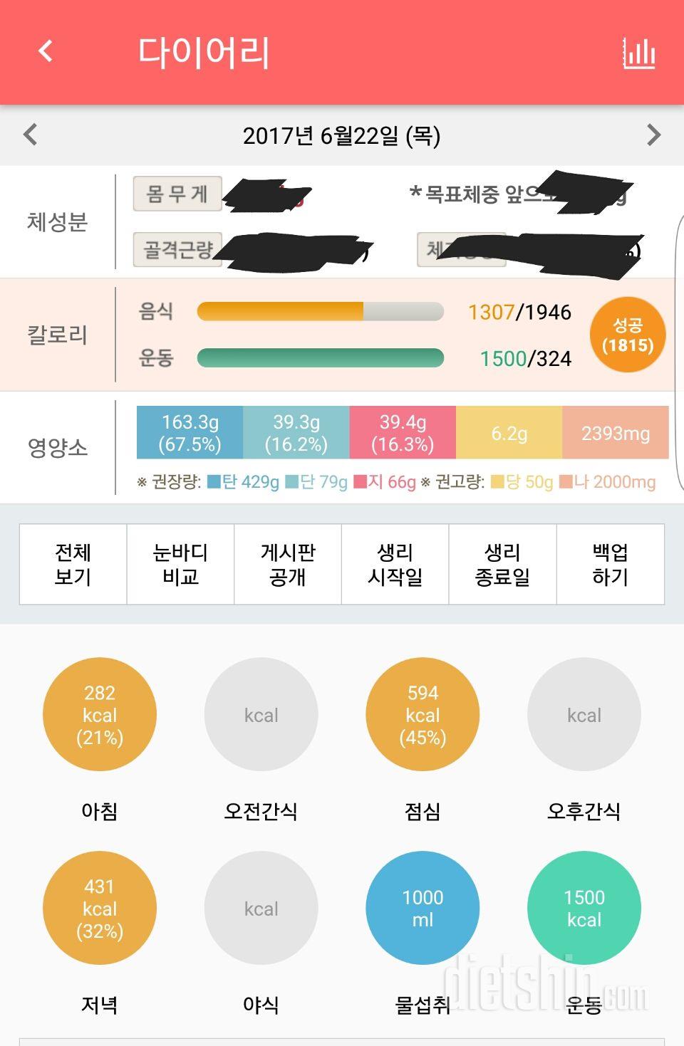 30일 야식끊기 15일차 성공!