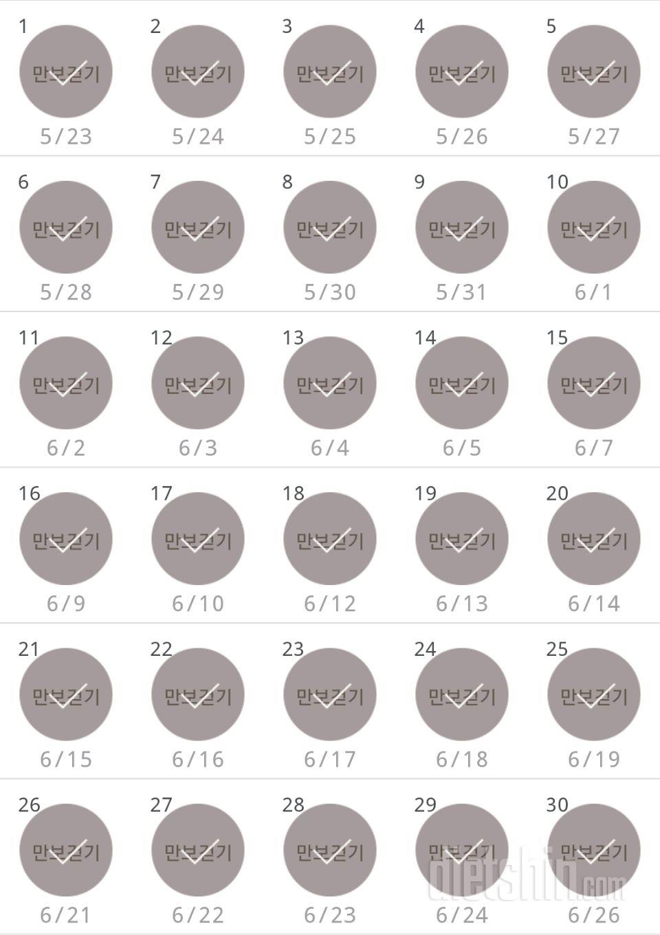 30일 만보 걷기 30일차 성공!