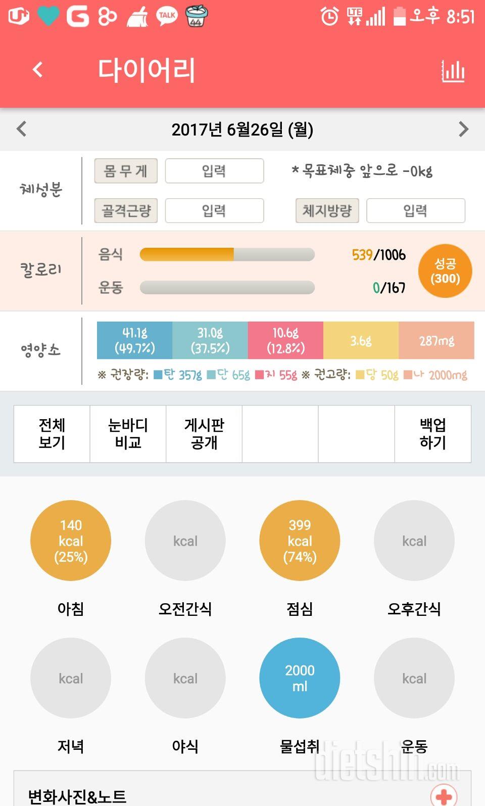 30일 하루 2L 물마시기 14일차 성공!