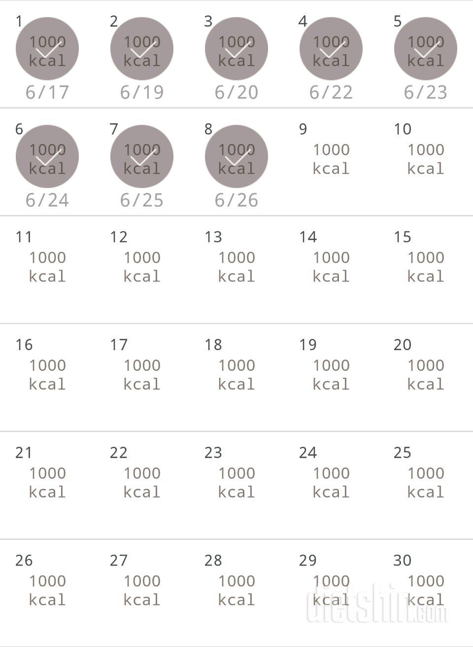 30일 1,000kcal 식단 128일차 성공!