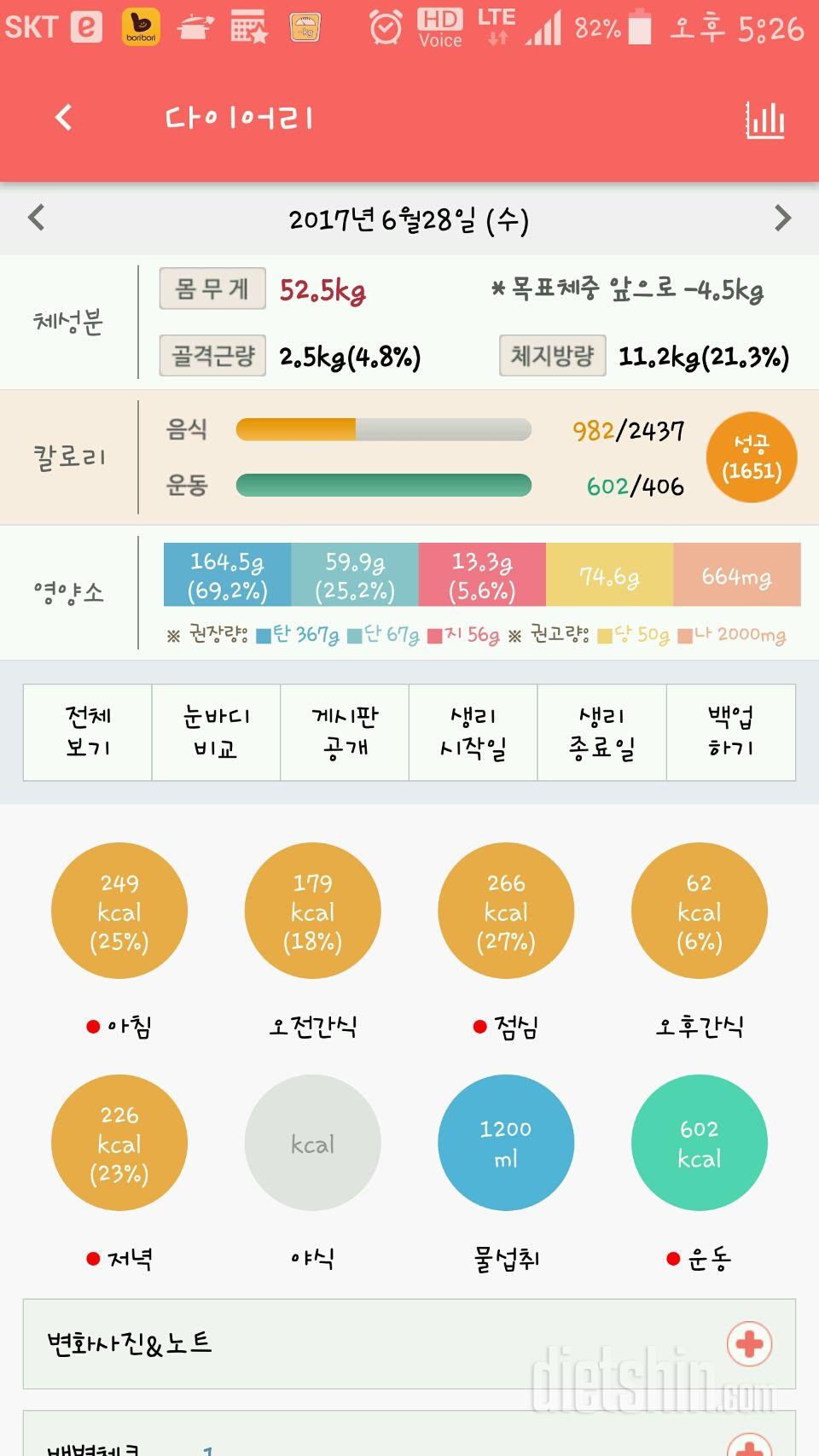 30일 1,000kcal 식단 20일차 성공!