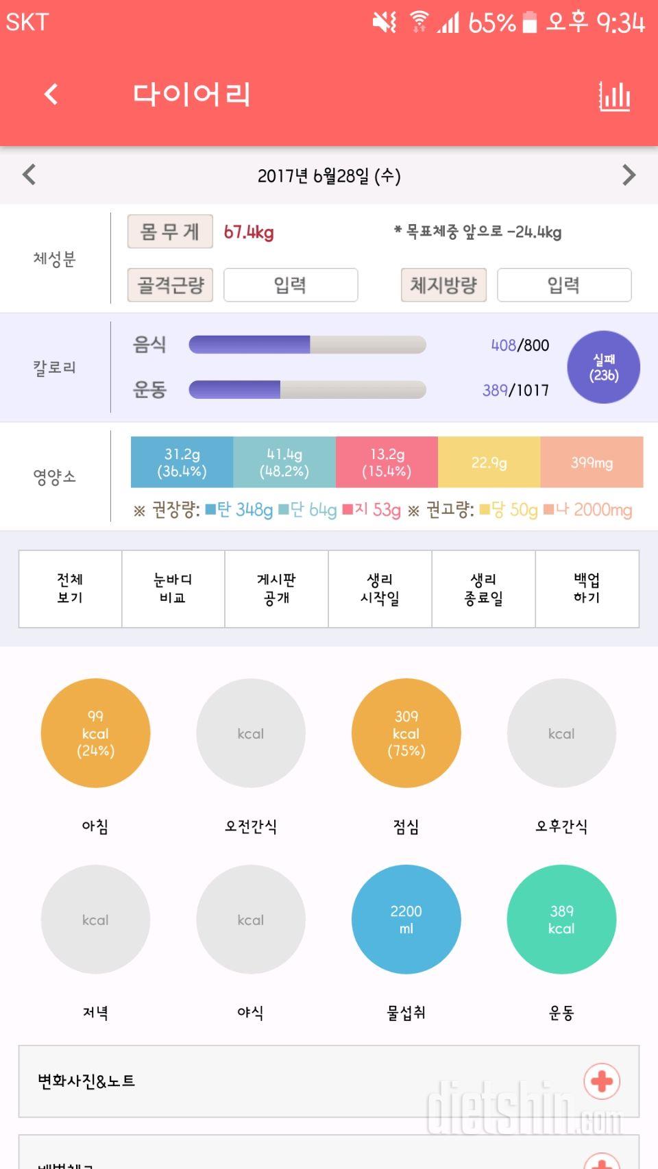 30일 밀가루 끊기 3일차 성공!