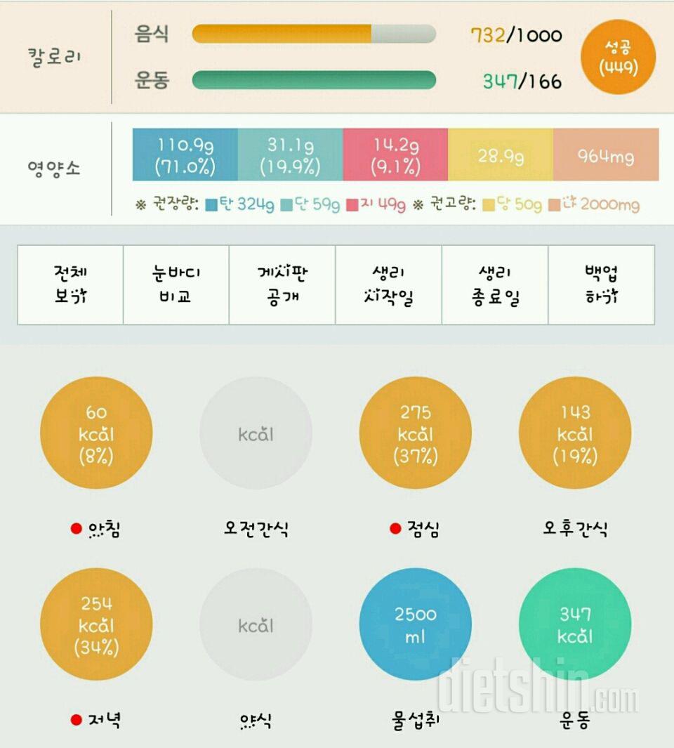 30일 1,000kcal 식단 18일차 성공!