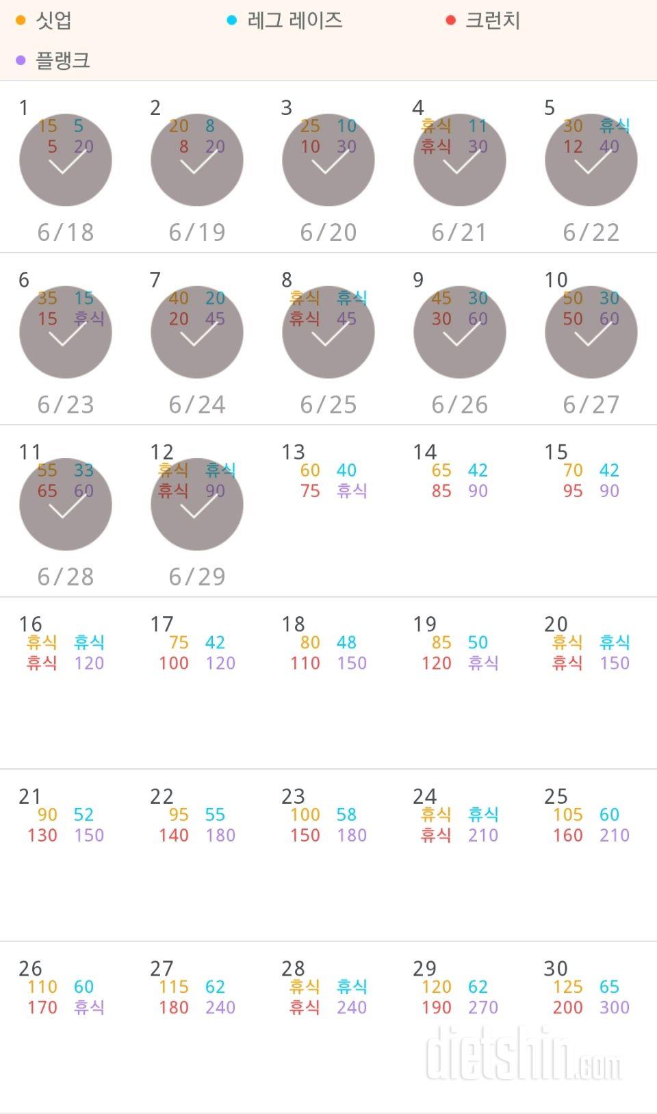 30일 복근 만들기 312일차 성공!