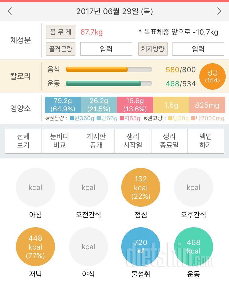 30일 1,000kcal 식단 2일차 성공!