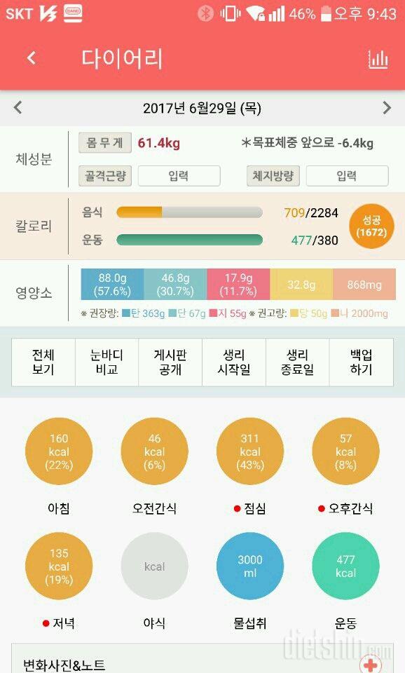 30일 당줄이기 9일차 성공!