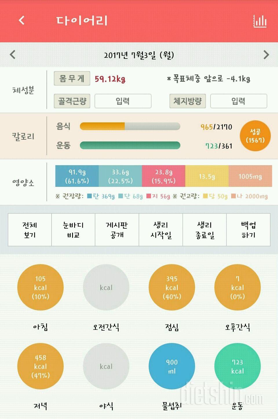 30일 야식끊기 1일차 성공!