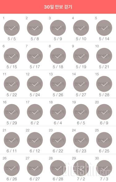 30일 만보 걷기 30일차 성공!