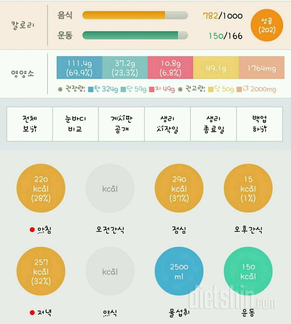 30일 1,000kcal 식단 23일차 성공!