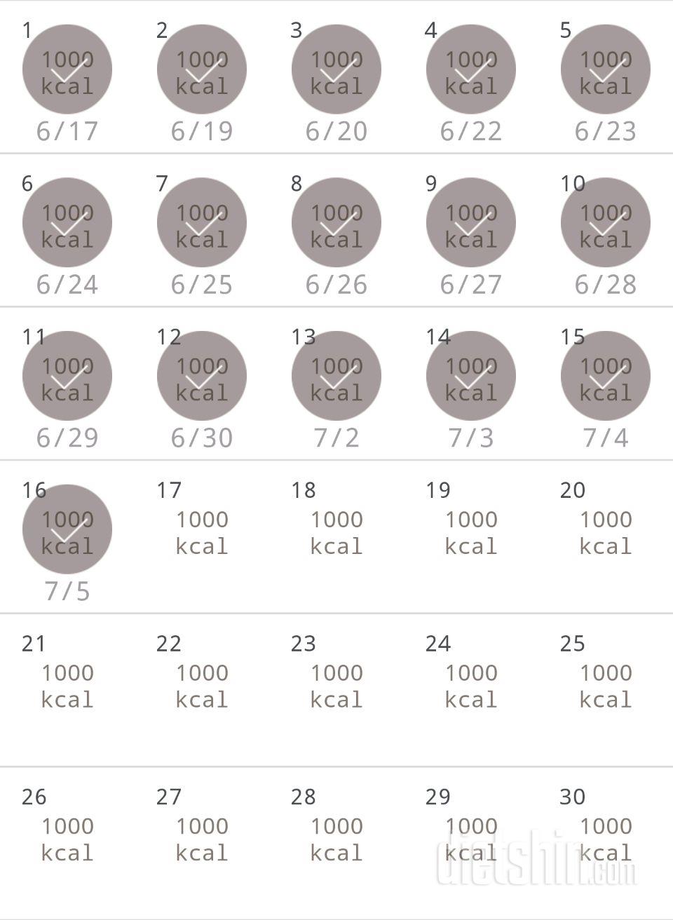 30일 1,000kcal 식단 136일차 성공!