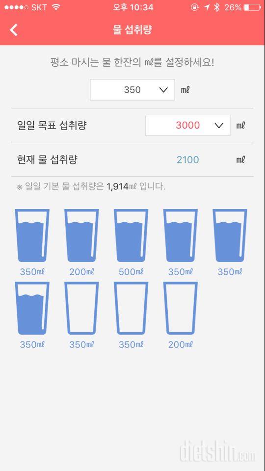 30일 하루 2L 물마시기 13일차 성공!