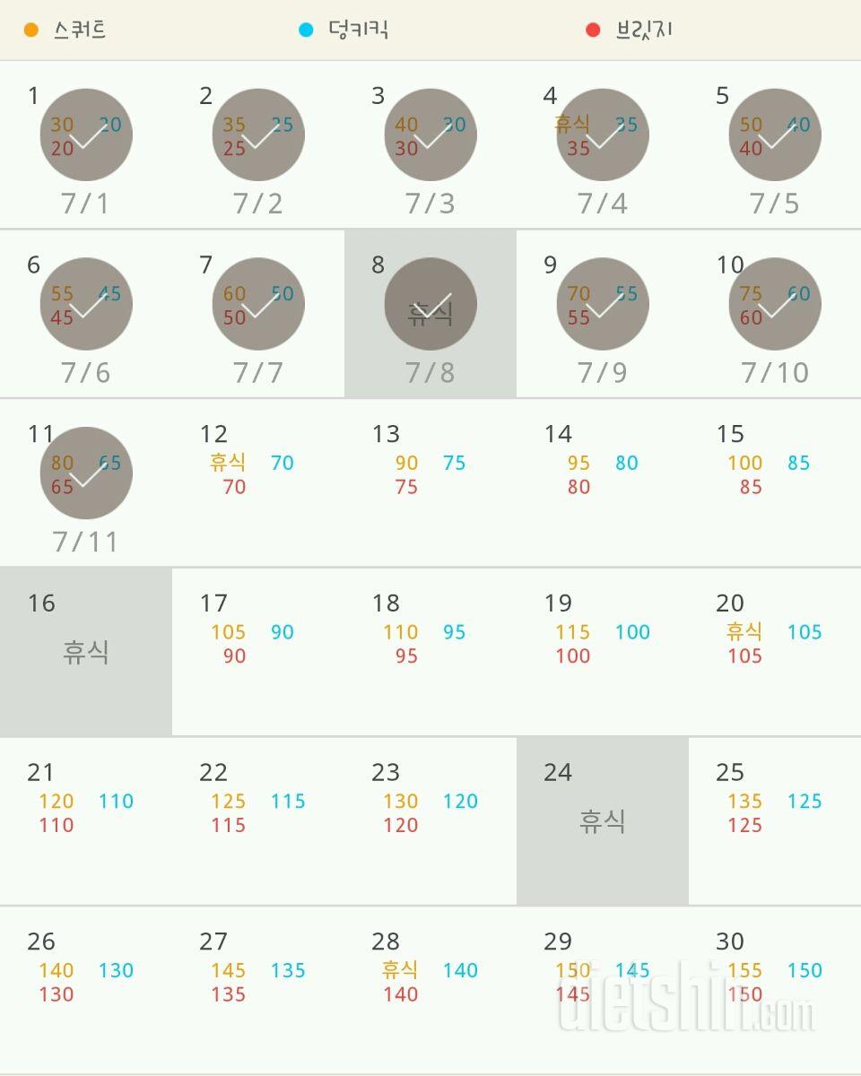 30일 애플힙 11일차 성공!