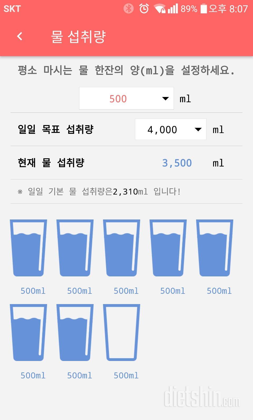 30일 하루 2L 물마시기 13일차 성공!