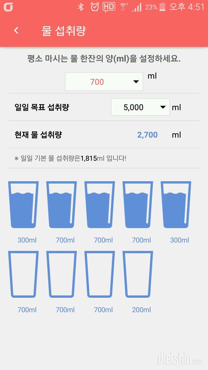 30일 하루 2L 물마시기 227일차 성공!