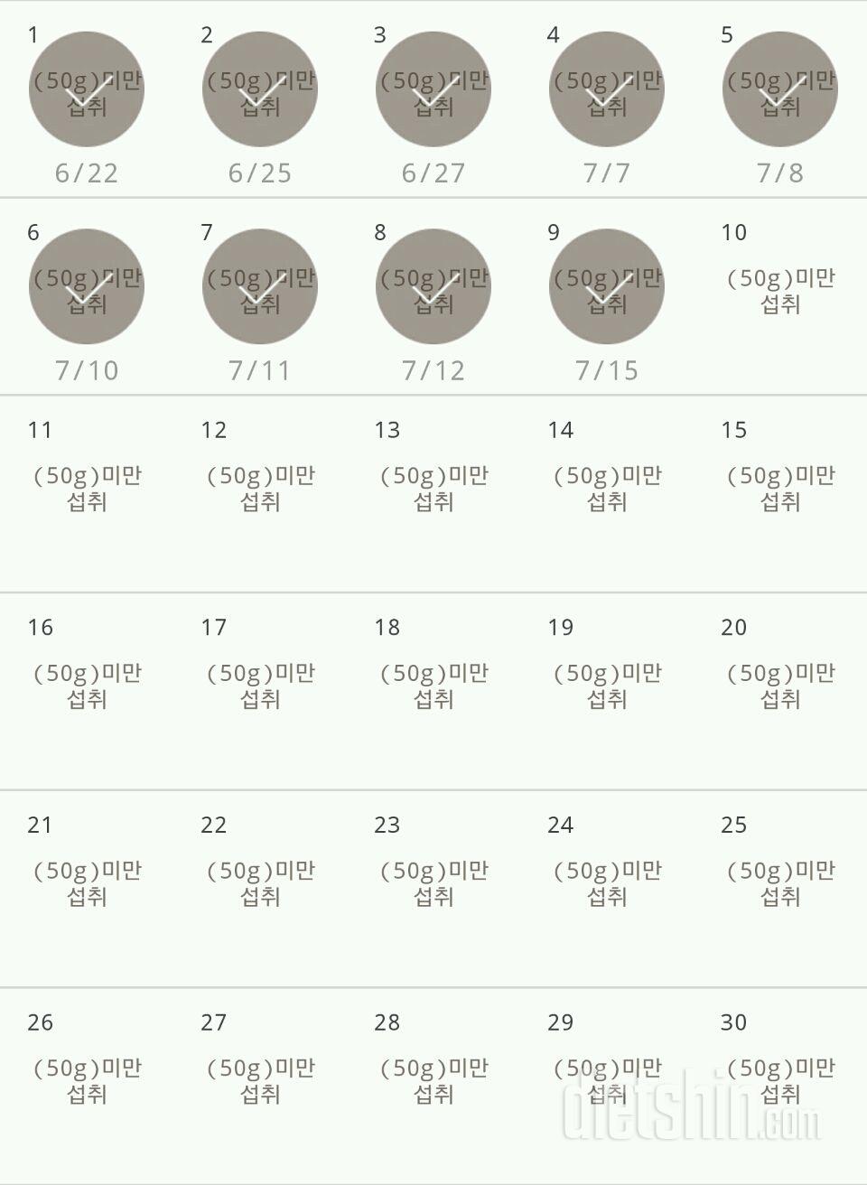 30일 당줄이기 9일차 성공!