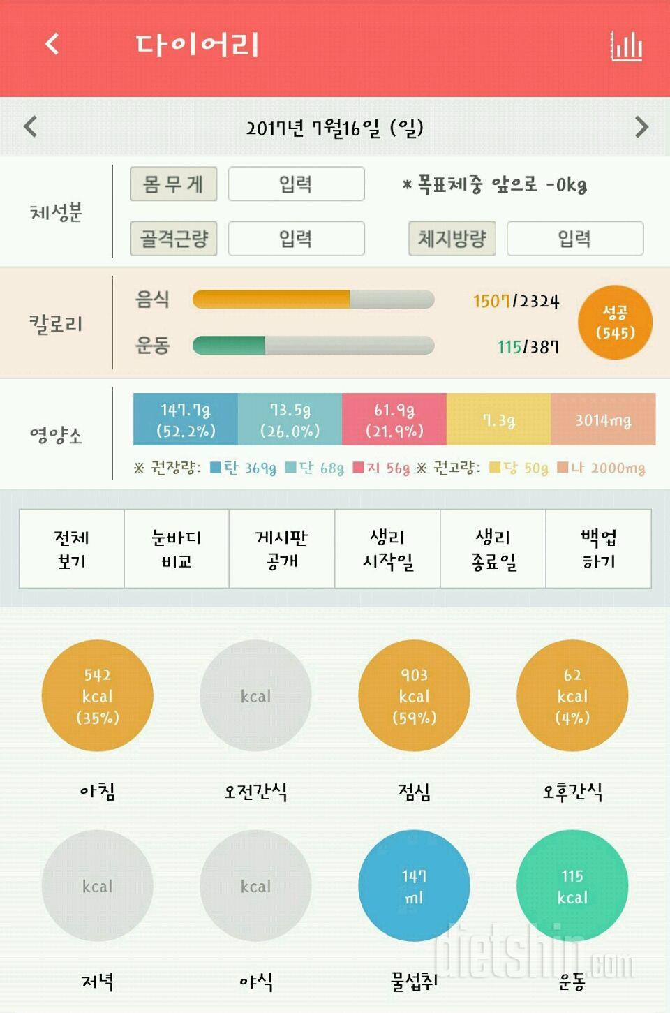 30일 야식끊기 14일차 성공!