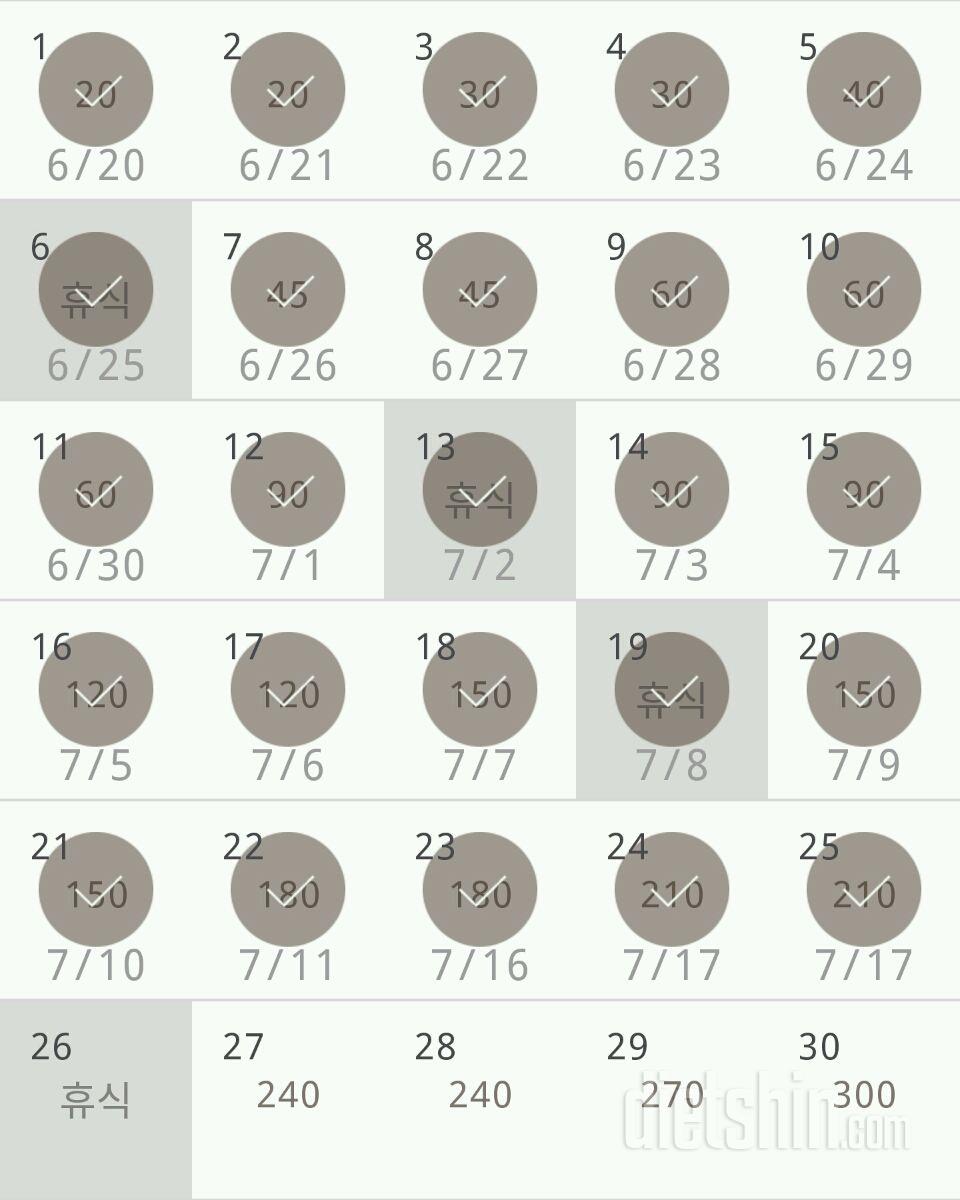 30일 플랭크 25일차 성공!