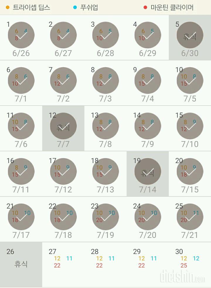 30일 슬림한 팔 145일차 성공!