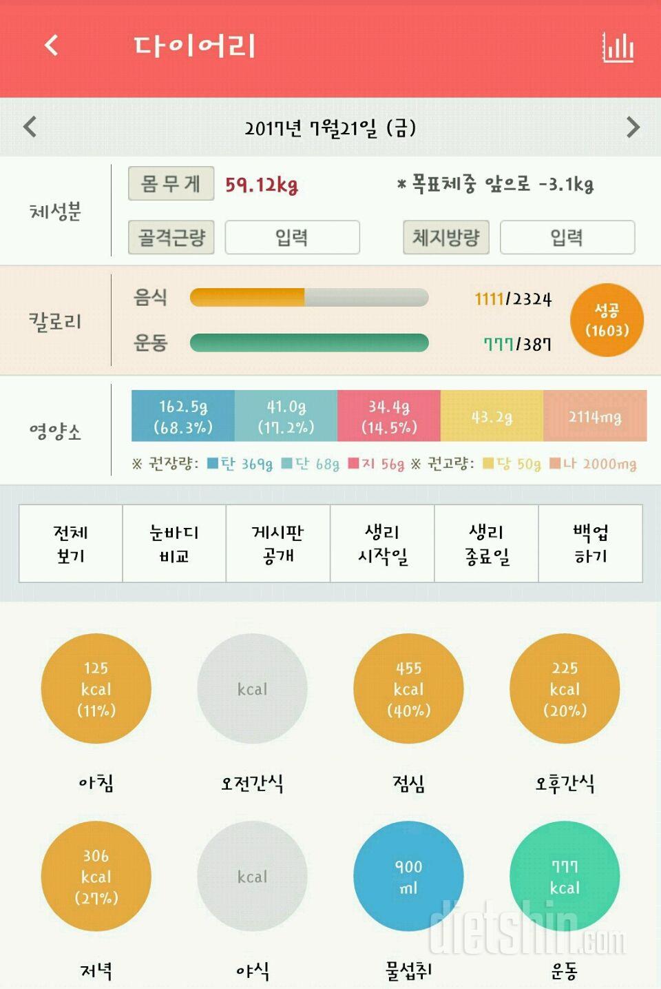 30일 야식끊기 18일차 성공!