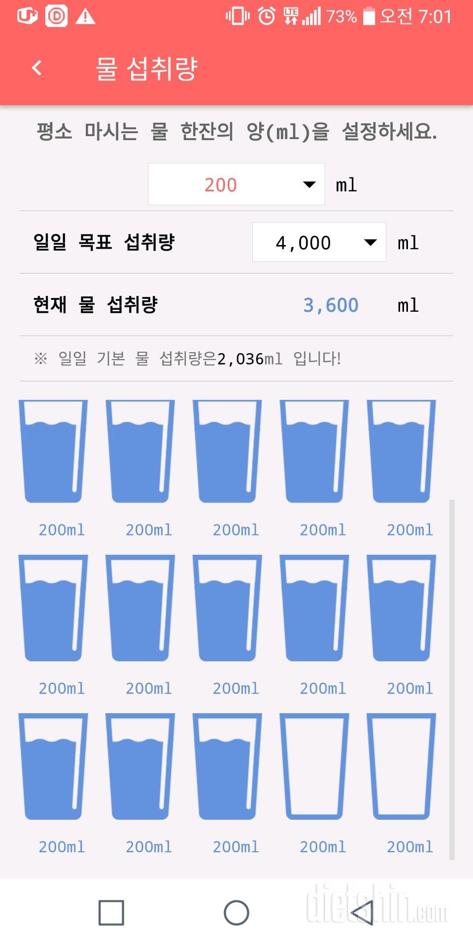 30일 하루 2L 물마시기 3일차 성공!